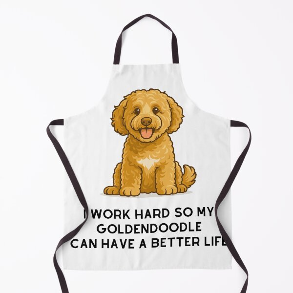 Item preview, Cute Goldendoodle Mom Vector Design i work so my dog can have a better life designed and sold by PeriwinkleStone.
