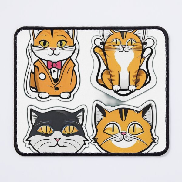 Item preview, Kawaii Cat Sticker Pack – Cute Cartoon Cats Bundle | Funny Kitty Aesthetic Stickers for Cat Lovers designed and sold by Bad7Wear.