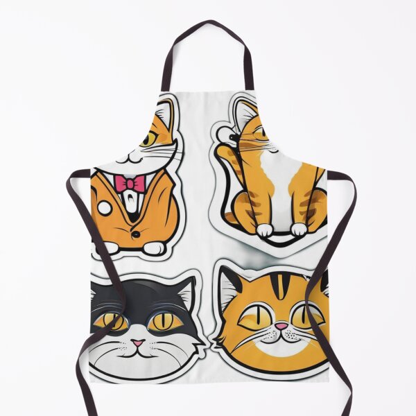 Item preview, Kawaii Cat Sticker Pack – Cute Cartoon Cats Bundle | Funny Kitty Aesthetic Stickers for Cat Lovers designed and sold by Bad7Wear.