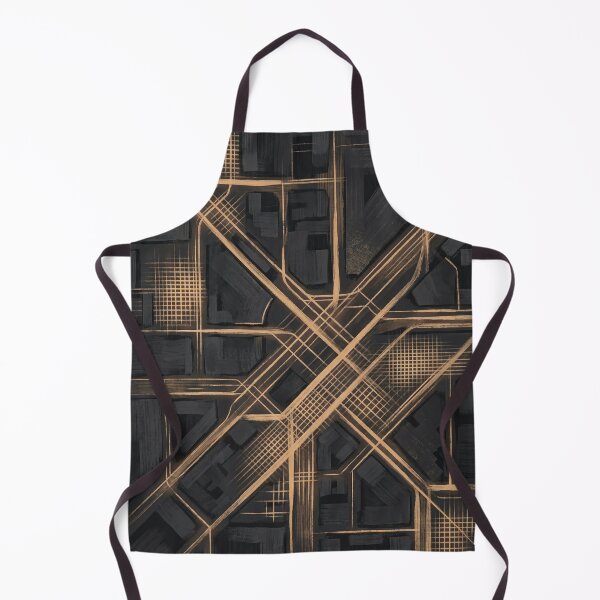 Item preview, Golden City Grid — Abstract Urban Map Art Print designed and sold by Printpix.