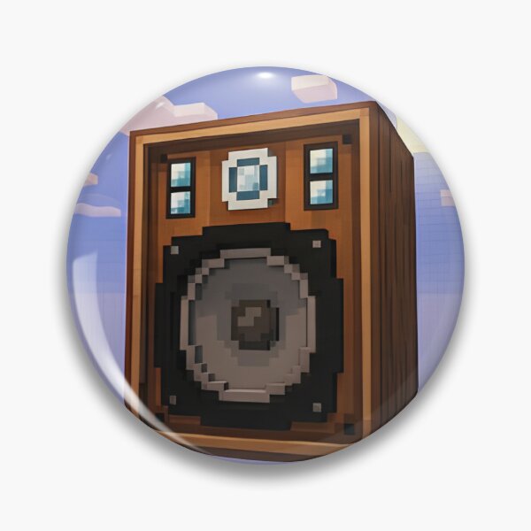 Item preview, Minecraft Style Wooden Speaker – Pixel Art Retro Audio Sticker designed and sold by random-alley.