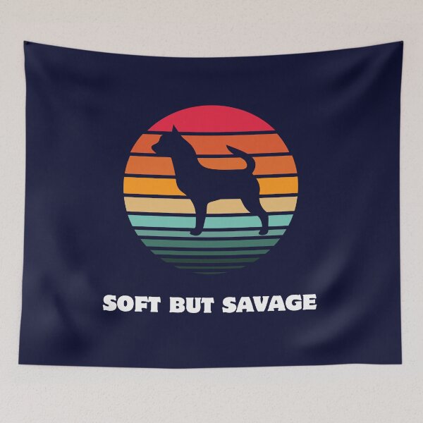 Artikelvorschau, Soft But Savage Cute Sassy, Funny Dog Lover Gift, Minimalist Puppy Graphic Tee, Dog Mom Shirt, Trendy Cute Dog Design, Kawaii Dog Shirt entworfen und verkauft von MalwasBasket.