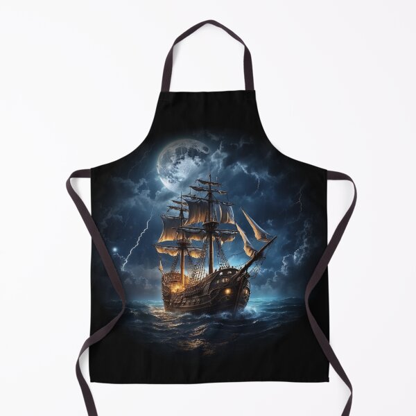 Item preview, A Pirate Ship in the Thunderstorm designed and sold by flashARTstudio.