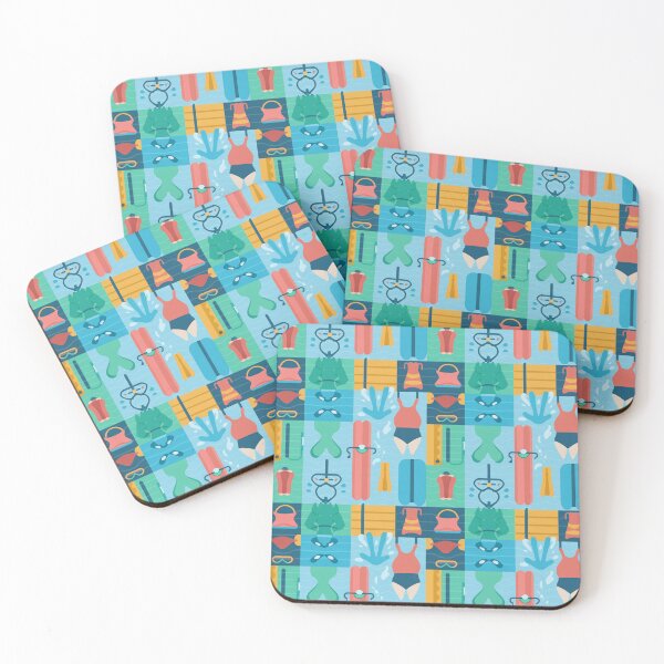 Item preview, Vibrant Swimming Pool Seamless Pattern – Swimsuits, Snorkels & Pool Toys designed and sold by Midnight Veil Designs.