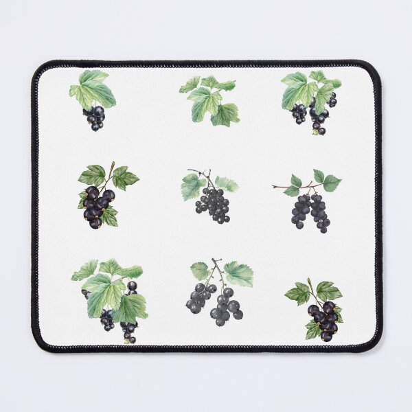 Item preview, Watercolor Black Currant Berries and Leaves designed and sold by silviaol.