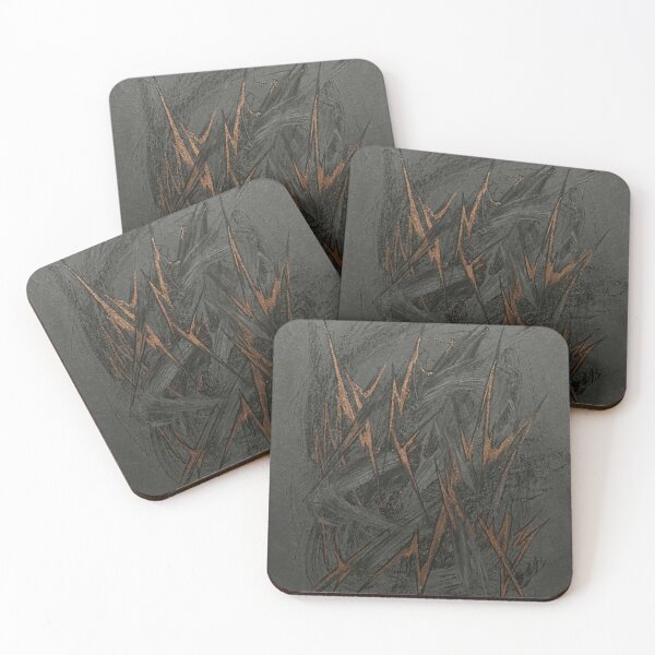 Item preview, Metallic Bronze Lightning Abstract Art designed and sold by Printpix.
