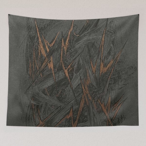 Item preview, Metallic Bronze Lightning Abstract Art designed and sold by Printpix.