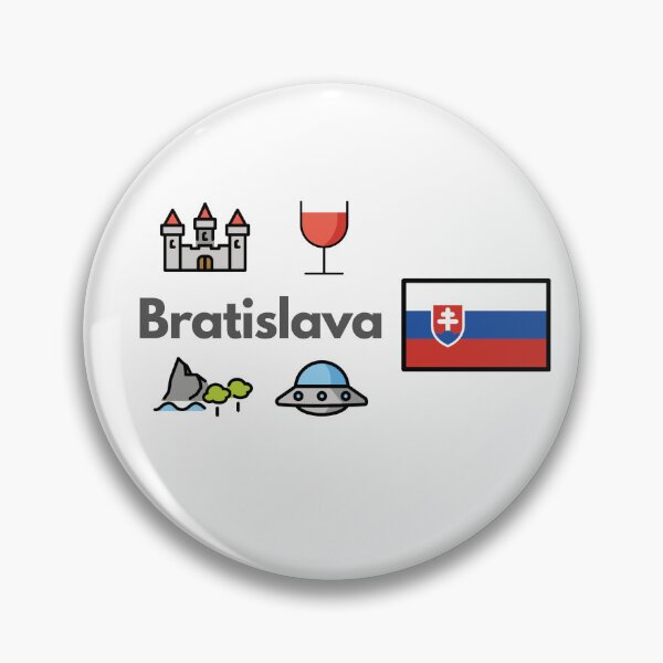 Item preview, Bratislava Slovakia Travel – Castle, River & Old Town Emoji designed and sold by iccdesignsshop.