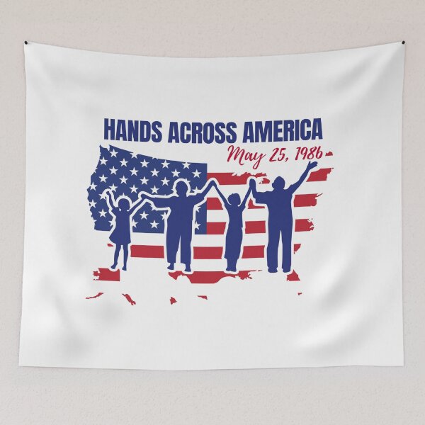 Item preview, Distressed Hands Across America 1986 designed and sold by Dondonmart.