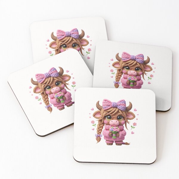 Item preview, Cute Highland Cow | Kawaii Cow Design | Cottagecore Aesthetic Animal | Cozy Cute Cow Illustration designed and sold by DPDesigns647.