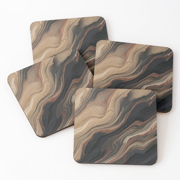 Item preview, Abstract Layered Rock Formation – Earthy Sedimentary Pattern Art Print designed and sold by Printpix.
