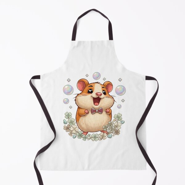 Item preview, Happy Dapper Hamster with Jewel Bowtie and Iridescent Bubbles designed and sold by Stickivo.