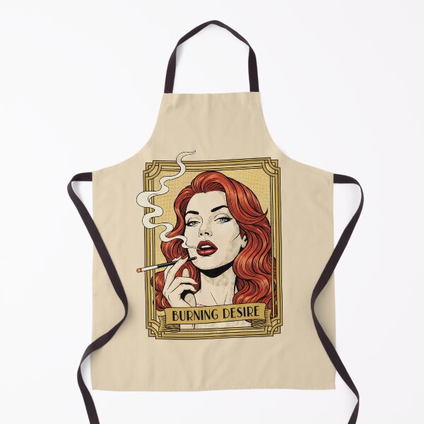 Item preview, Burning Desire Vintage Pop Art Redhead Smoking Design. designed and sold by Spark2Seduction.