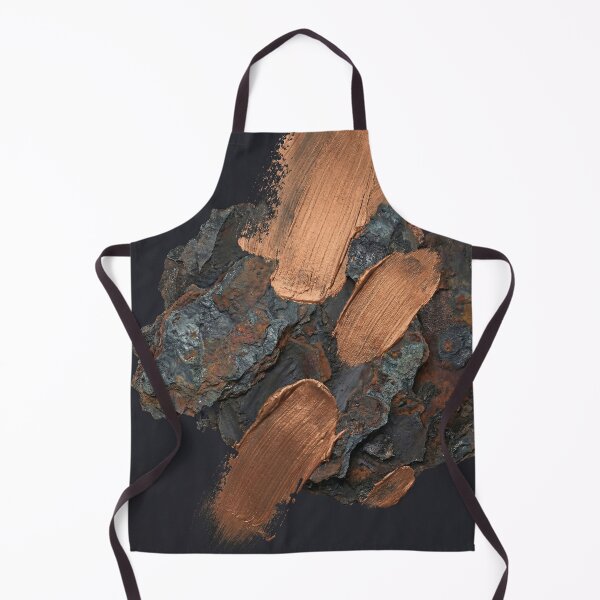 Item preview, Copper Brushstroke on Dark Stone – Modern Abstract Mineral Art designed and sold by Printpix.