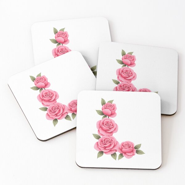 Item preview, Floral letter L with Pink Roses  designed and sold by silviaol.