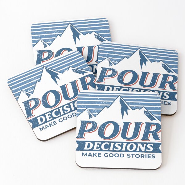 Item preview, Pour Decisions Make Good Stories Funny Quote Vintage Style designed and sold by VGAfanatic.