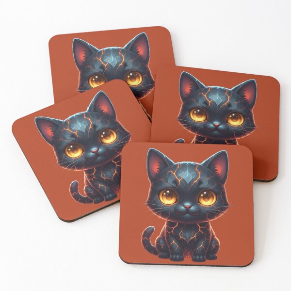 Item preview, Volcanic Cat – Lava Eyes Fantasy designed and sold by Ecosetereos.