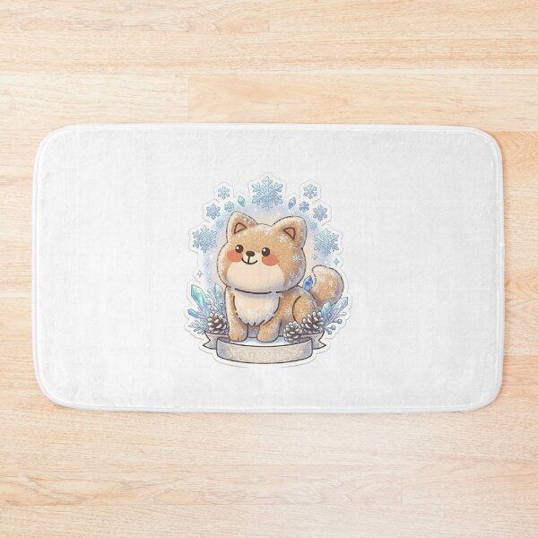 Item preview, Winter Wonderland Kawaii Pomeranian with Crystals and Snowflakes designed and sold by Stickivo.