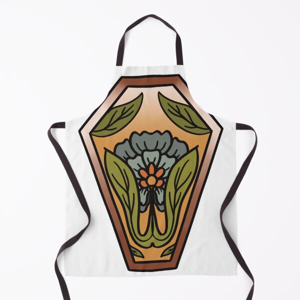 Item preview, Warm Floral Folk Art Coffin designed and sold by sleepyheadedbb.