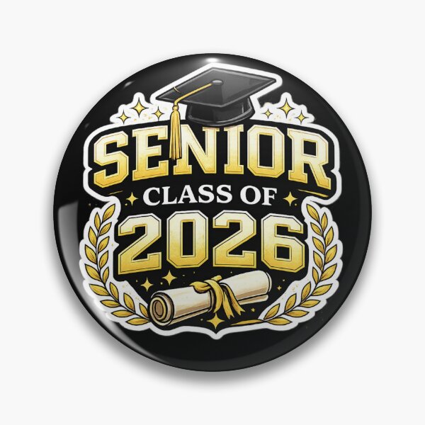 Item preview, Senior Class of 2026 Gold Graduation Design – Bold Grad Cap & Diploma Badge designed and sold by jglobal360.