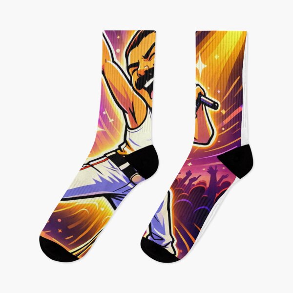 Item preview, Freddie Mercury Funny Comic Design – Humorous Rock Legend Parody Art designed and sold by SHOCAMPOS DESIGNS .