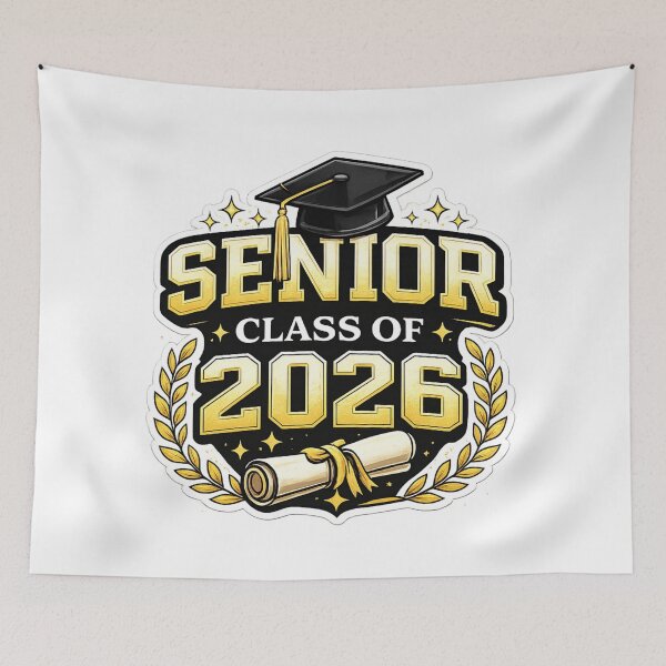 Item preview, Senior Class of 2026 Gold Graduation Design – Bold Grad Cap & Diploma Badge designed and sold by jglobal360.