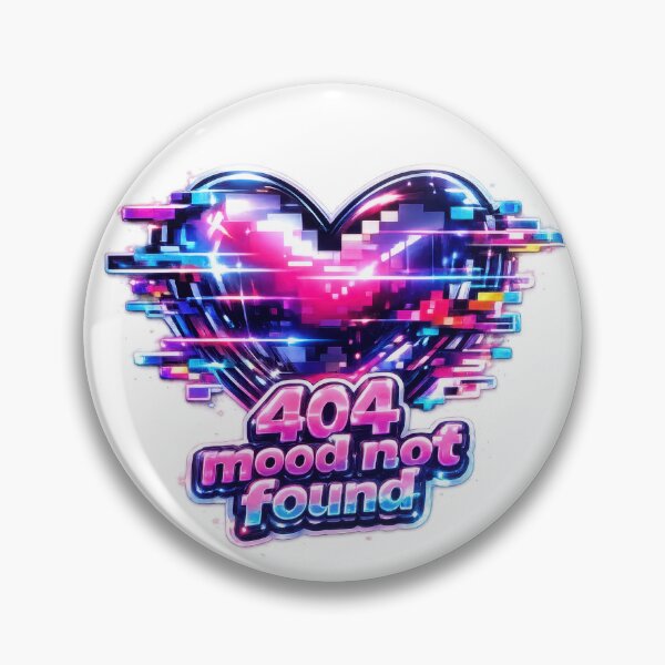 Item preview, 404 Mood Not Found Glitch Heart Y2K  designed and sold by jgvisualarts.
