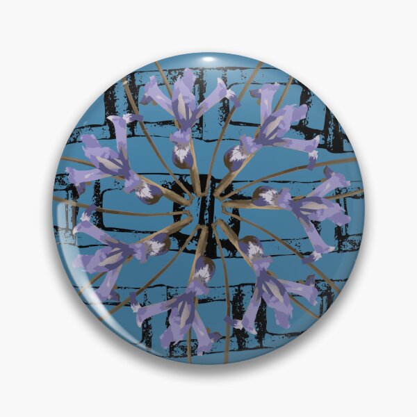Item preview, First Spring Flower Radials on Blue & Black Horizontal Links designed and sold by Digitalmyth's Designs.