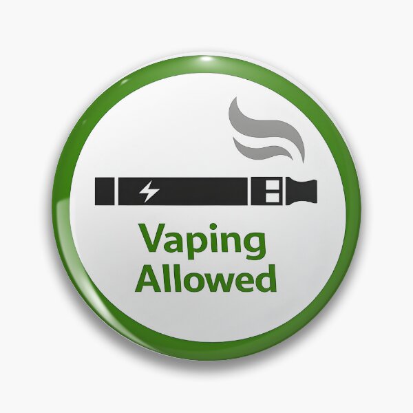 Item preview, Vaping Allowed Sign – Green Vape Icon Sticker designed and sold by House of Taste Vape Designs.