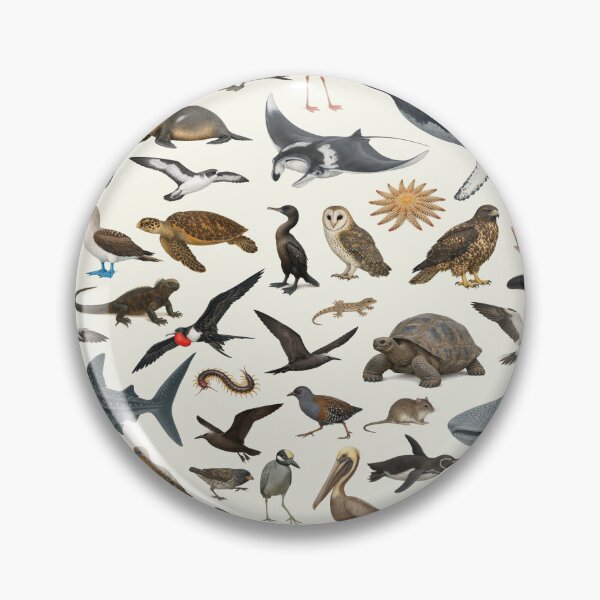 Item preview, Animals of the Galapagos Islands Retro Style Identification Chart designed and sold by kakarikihill.