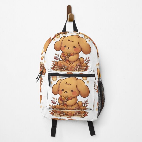 Item preview, Cozy Autumn Puppy with Floating Lanterns and Forest Harvest designed and sold by Stickivo.