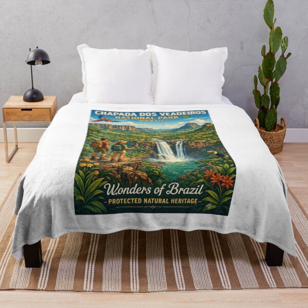 Item preview, Parque Nacional Chapada dos Veadeiros – Póster de viaje vintage designed and sold by ElartedeNoel.