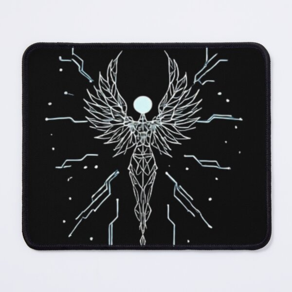 Item preview, Electric Angel Wings Shirt – Futuristic Spiritual Graphic Tee designed and sold by printedartgoods.