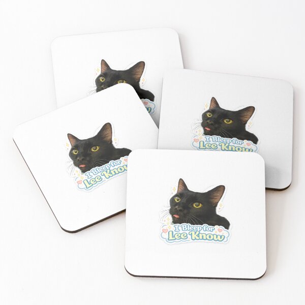 Item preview, I Bleep for Lee Know – Cute Black Cat Kpop Fan Sticker | Stray Kids Inspired Design designed and sold by Stineacus.