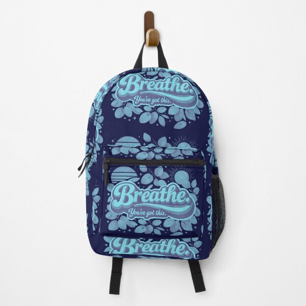 Item preview, Breathe You’ve Got This – Calm Blue Aesthetic Motivational Typography Design designed and sold by Turiva.