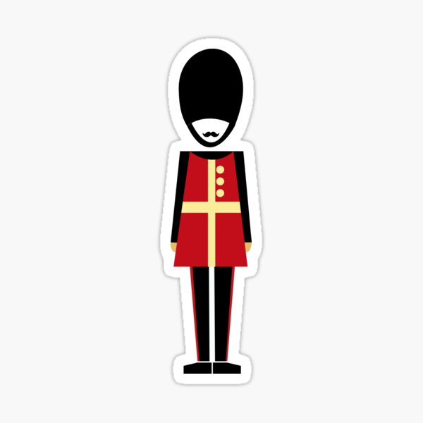 Soldier figure London design Sticker