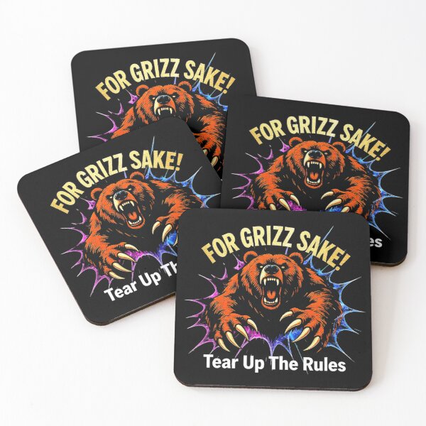 Item preview, For Grizz Sake Tear Up The Rules Bear – Bold Graphic designed and sold by printedartgoods.