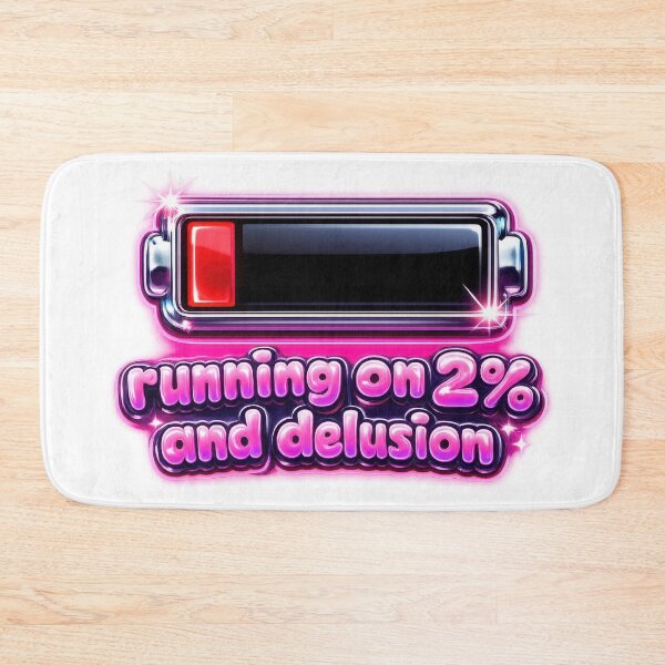 Item preview, Running on 2% and Delusion Low Battery Y2K  designed and sold by jgvisualarts.