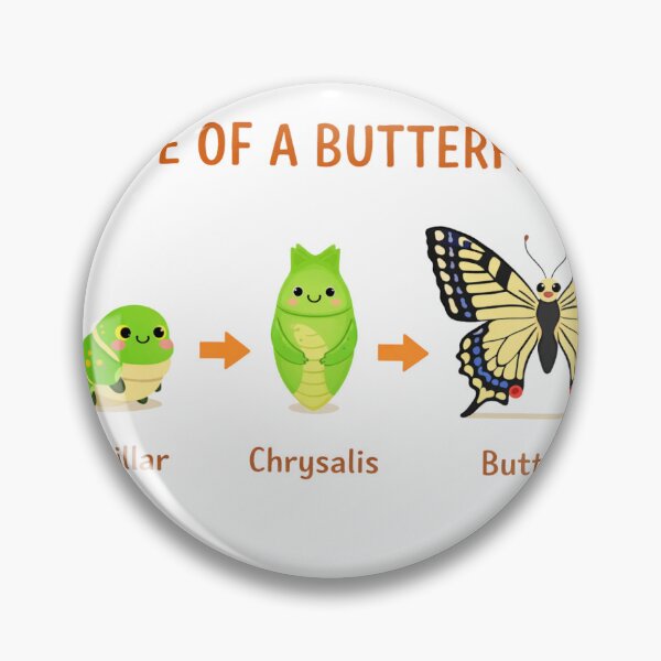 Item preview, Butterfly Life Cycle T-Shirt Cute Caterpillar Chrysalis Metamorphosis Kids Science Shirt designed and sold by Japanese Bug Hunter.