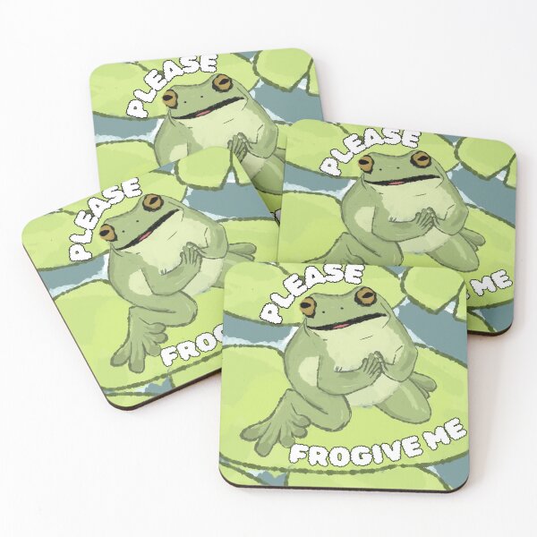 Item preview, Please Frogive me (Cute frog meme funny) designed and sold by ketpchup.