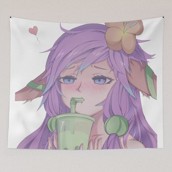 Item preview, Lillia Drinking Boba League Of Legends designed and sold by KomiArts.
