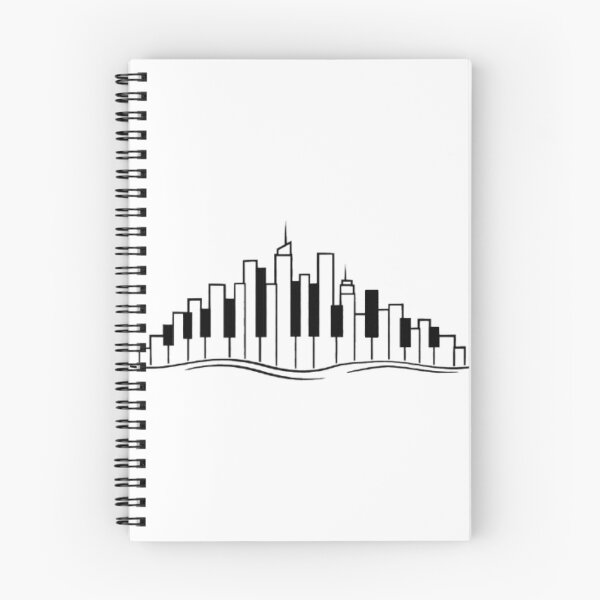 Item preview, Piano Skyline Minimal Line Art designed and sold by BlairWynne.