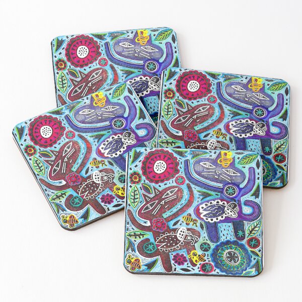 Item preview, BlockPrint Cats designed and sold by wackieqwerkie.