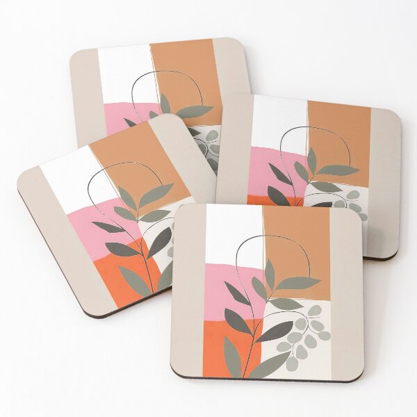 Item preview, Boho Caramel Hues, Pink, And Orange Abstract Leaves designed and sold by DEC02.