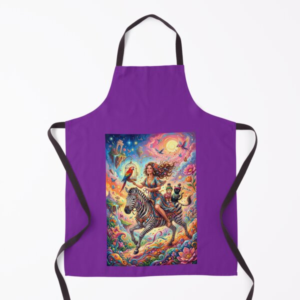 Item preview, A girl on a zebra with a parrot and cats. designed and sold by Natalia-Vlad.