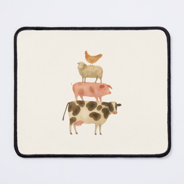 Item preview, Cute Farm Animals Stack Illustration designed and sold by Spring Things.