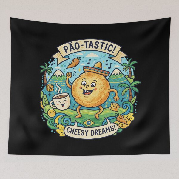 Item preview, Pão-Tastic Cheesy Dreams Brazilian Mascot designed and sold by BlissHalo.