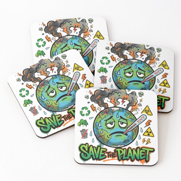 Item preview, Stop Climate Change Sick Globe Cartoon Graphic designed and sold by Yas_oma.