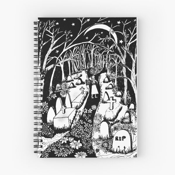 Item preview, Cemetery Cartoon #TheWomanWithThePowerOfBirds designed and sold by hogelstick.