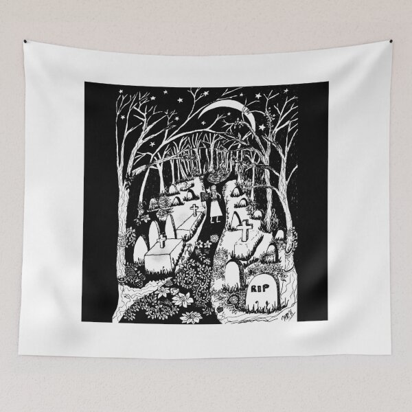 Item preview, Cemetery Cartoon #TheWomanWithThePowerOfBirds designed and sold by hogelstick.